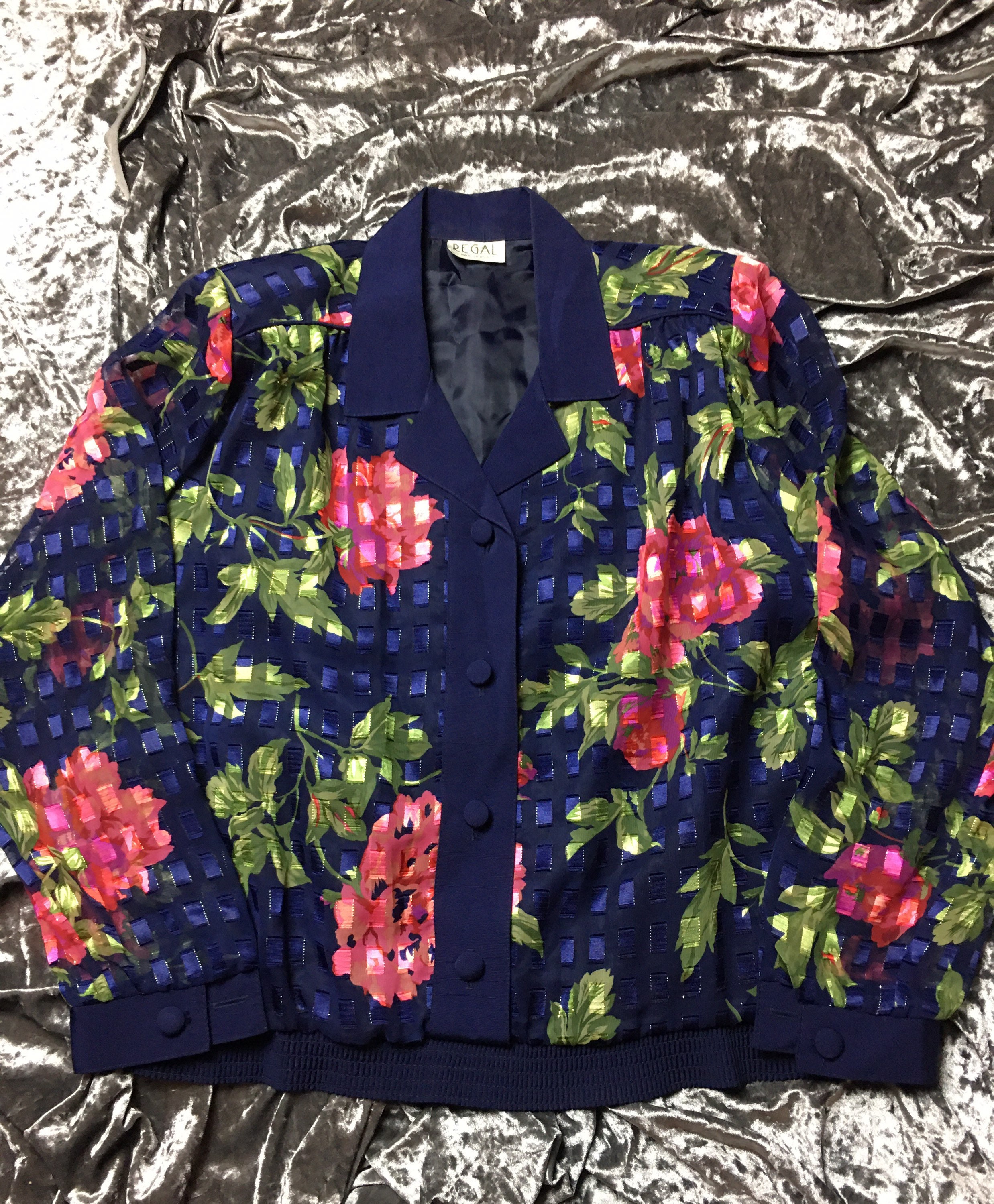 Vintage floral jacquard pullover sweater main image 0