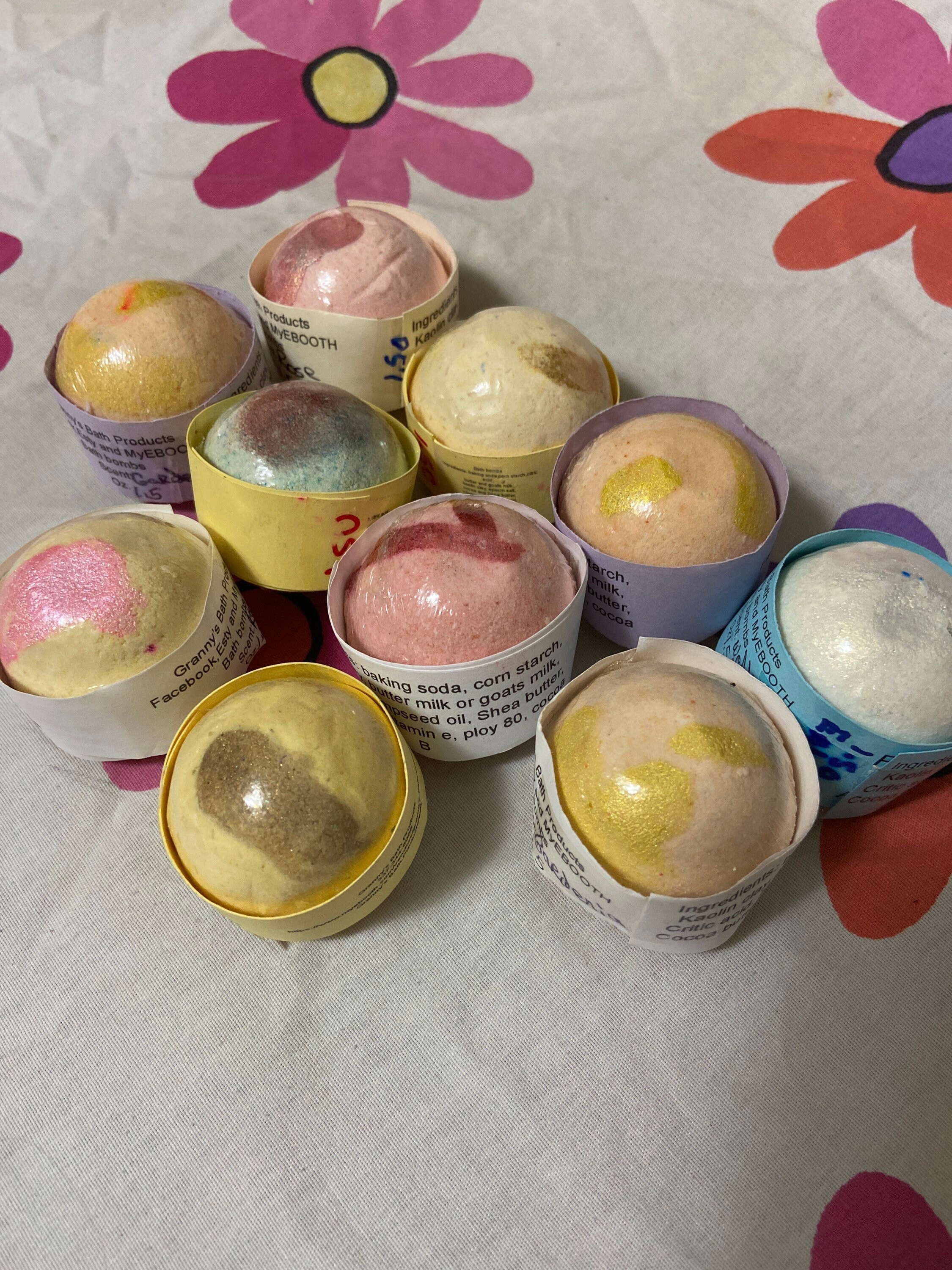 Floral Bath Bombs 10 pack Etsy