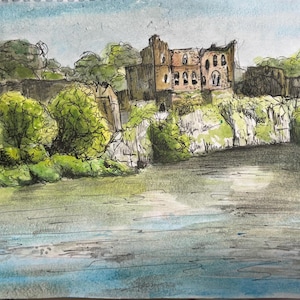Commission watercolour and fineliner landscapes