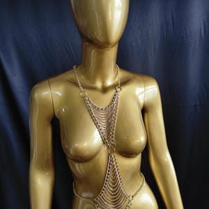 Carnival Chains Top/Costume Top/Mardi Gras top/Bikini Cover/ETD Top/Metal Chains Top