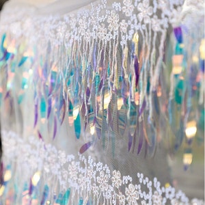Iridescent Fringe Trim/DIY Trim/Tassel Trim