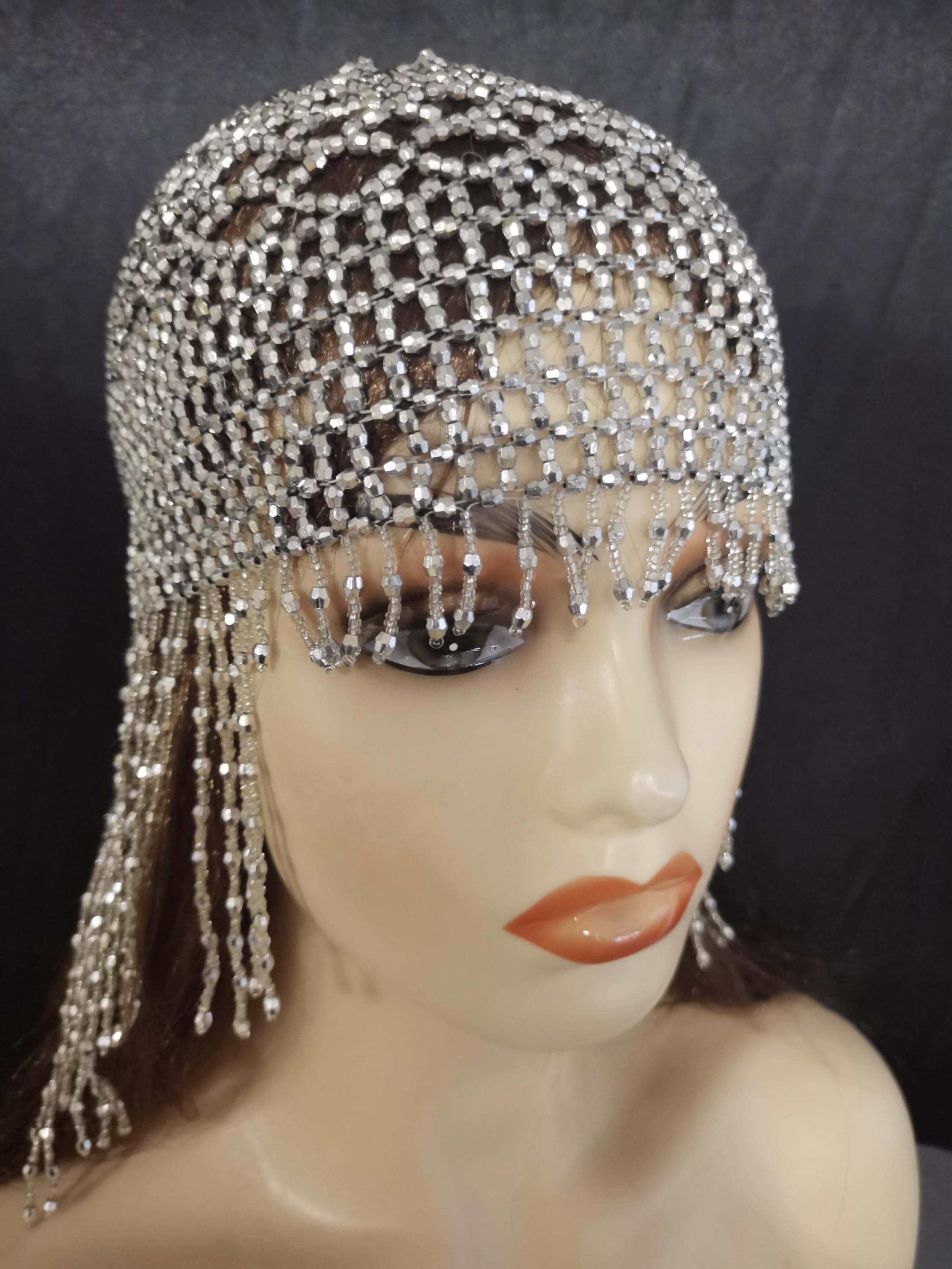 Gorgeous Silver Beaded Bling Head Silver Bead Headband - Etsy main image 2
