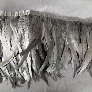 10-12&quot; Single Side Hand Sprayed  Gold Feather Trim