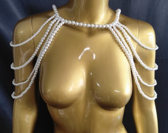 Showgirl Shoulder Pieces/Costume Shoulder Acessory/Fringe Shoulder Pieces/Cosplay SHoulder Acessory/Photo Shooting Chains/Shoulder Chains