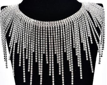 Rhinestone Fringe/Rhinestone Tassel Trim