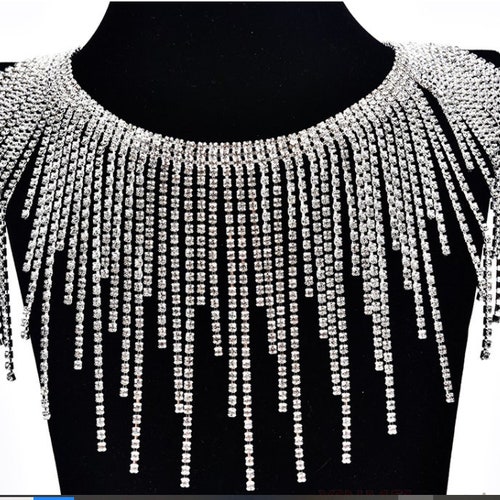 Rhinestone Fringe/rhinestone Tassel Trim Etsy
