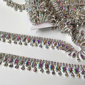 Hand-welded Rhinestone  Trim/Sell by Yard