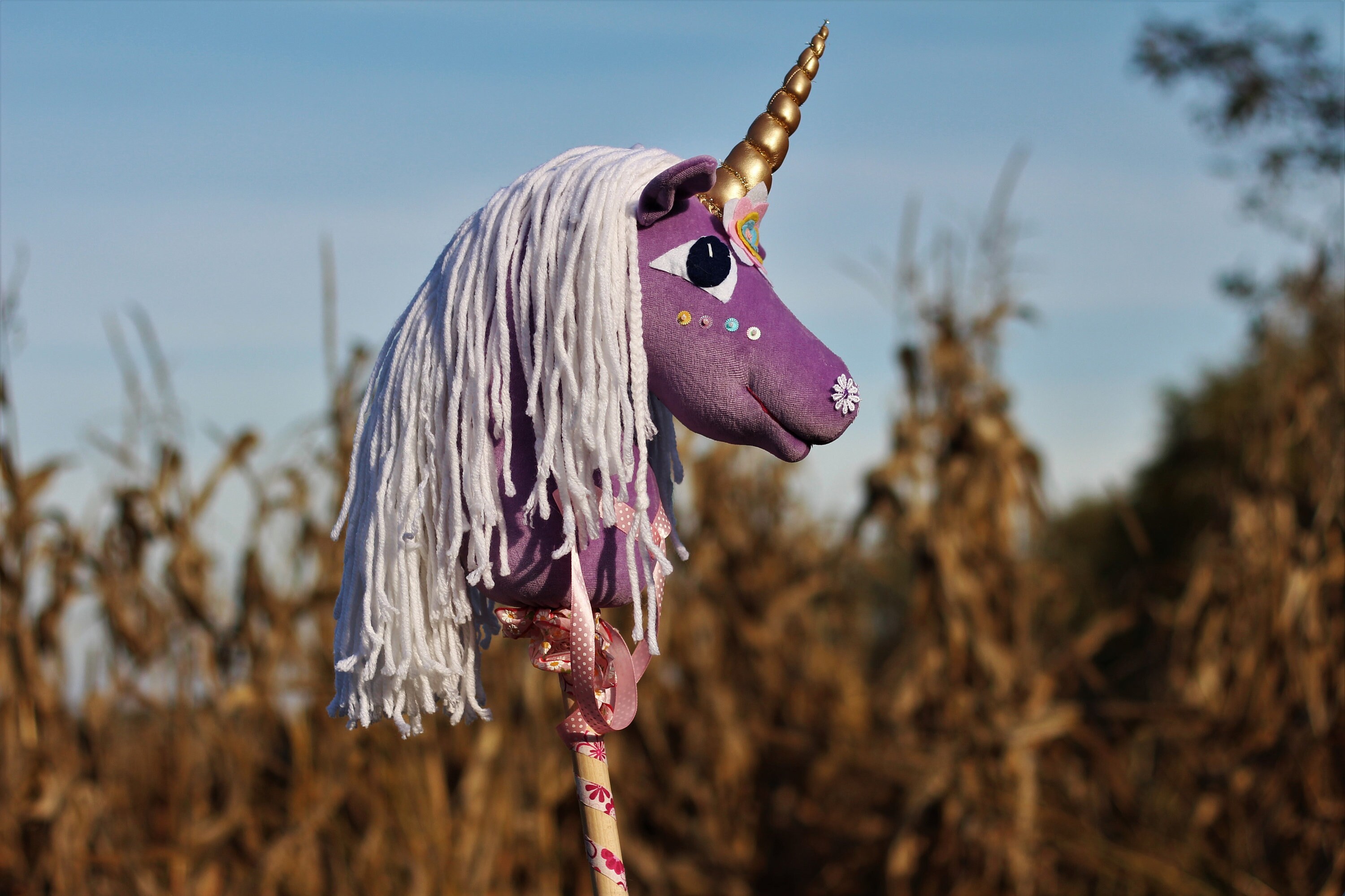 Einhorn Pferd Lila Magisches Hobbypferd Einhorn Hobbypferd | Etsy