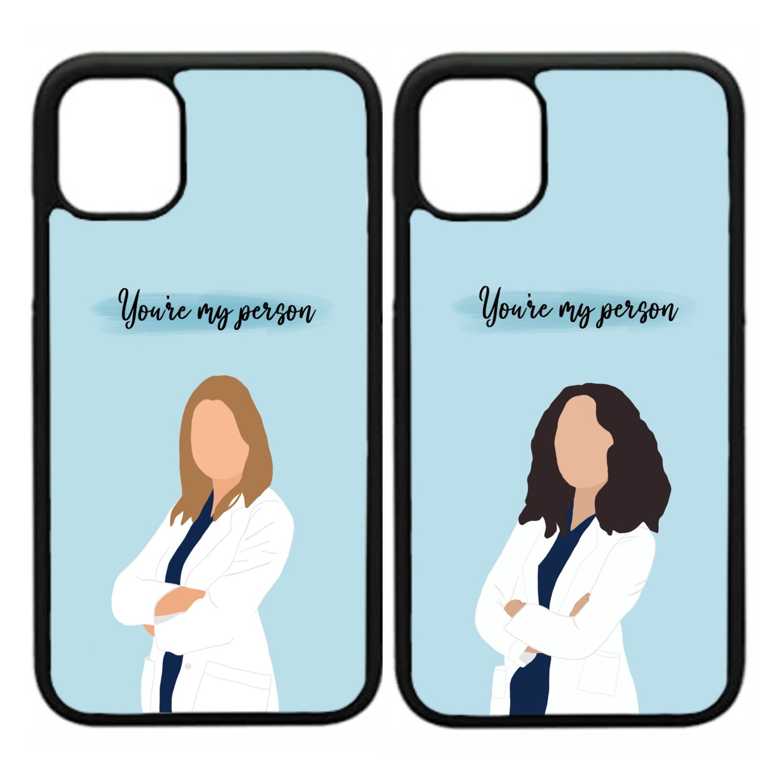 Greys Anatomy Matching Phone Cases. Meredith Grey Christina Etsy