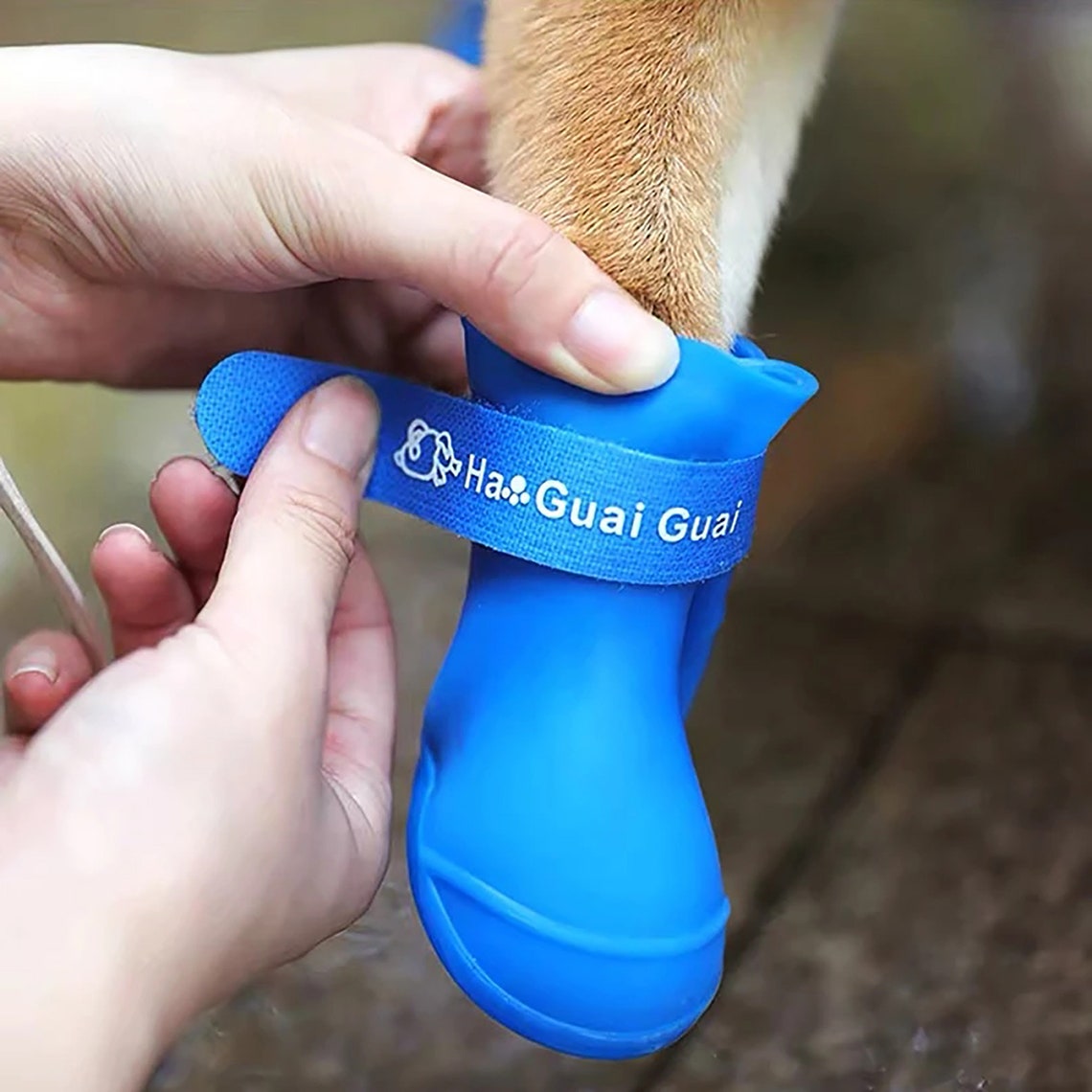 4pcs/set Pet Dog Rain Shoes Waterproof Socks Rubber Boots For Etsy