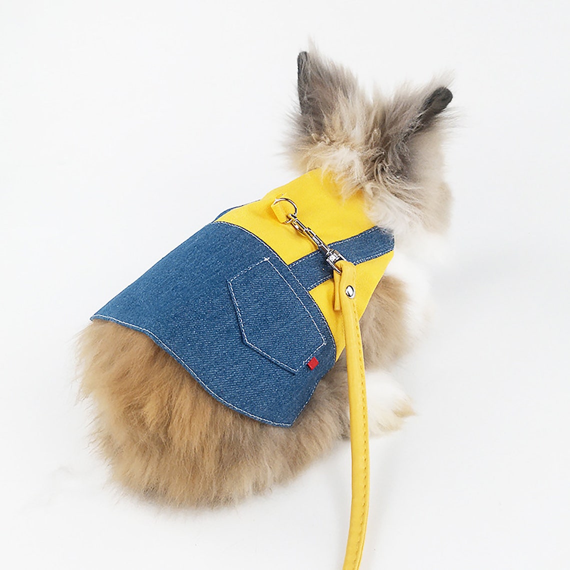 Cute Pet Rabbit Denim Jacket Coat Small Animal Harness Leash | Etsy