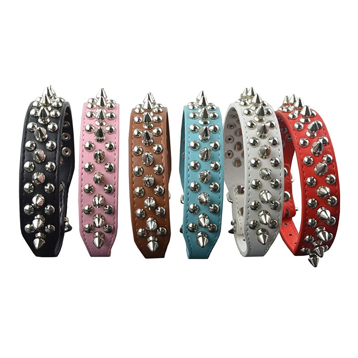 Retro Spiked Rivet Studded Dog Collars Vintage Pet Collar Etsy