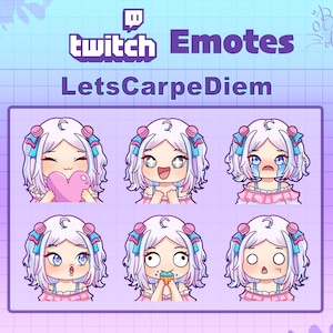Custom Twitch Emotes and Sub Badges | Commissions | Cute Emotes | Personalized Emotes Badges image 3