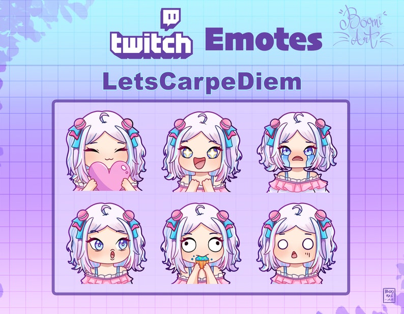 Custom Twitch Emotes and Sub Badges | Commissions | Cute Emotes | Personalized Emotes Badges image 3