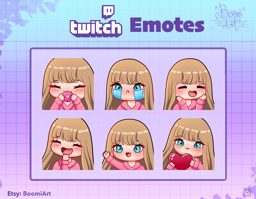 Twitch / Discord Emotes Girl Blonde Pack 6 - Etsy