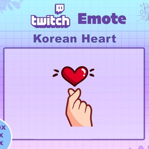 KOREAN HEART Cute Sub Badge Twitch | Love Sub Badges | Twitch Graphics | Aesthetic | Twitch Channel