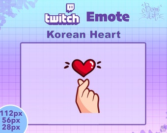 KOREAN HEART Cute Sub Badge Twitch | Love Sub Badges | Twitch Graphics | Aesthetic | Twitch Channel
