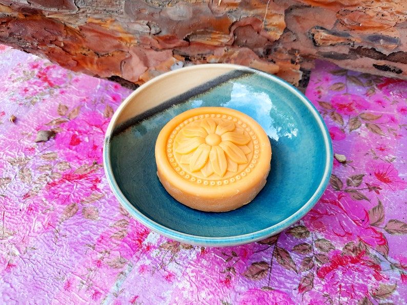 GURU SHOP Marmor Seifenschale Orange - Zen Schale Für Waschtisch 16x10cm