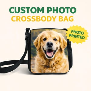 Bolso bandolera con foto personalizado - Monedero con foto personalizado para mujer