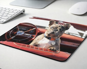 Tapis de souris personnalisé | Tapis de souris photo personnalisé - Rond ou rectangle - Logo, animal de compagnie ou image