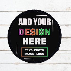 Personalized 3&quot; Round Iron-On Printed Patches | Customizable Patch with Black Merrowed Border | Full Color Printing | High-Quality Fabric
