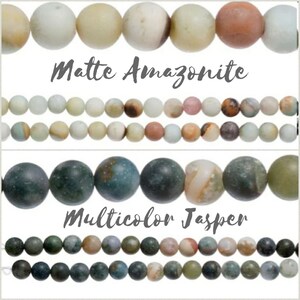 May include: Two strands of beads, one strand of matte amazonite beads and one strand of multicolor jasper beads.