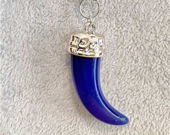 Blue Horn Necklace
