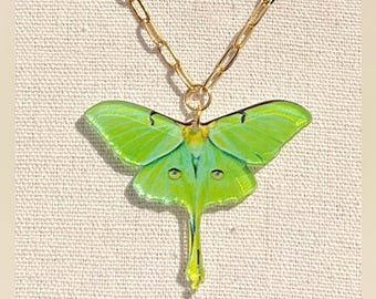 Luna Moth Necklace