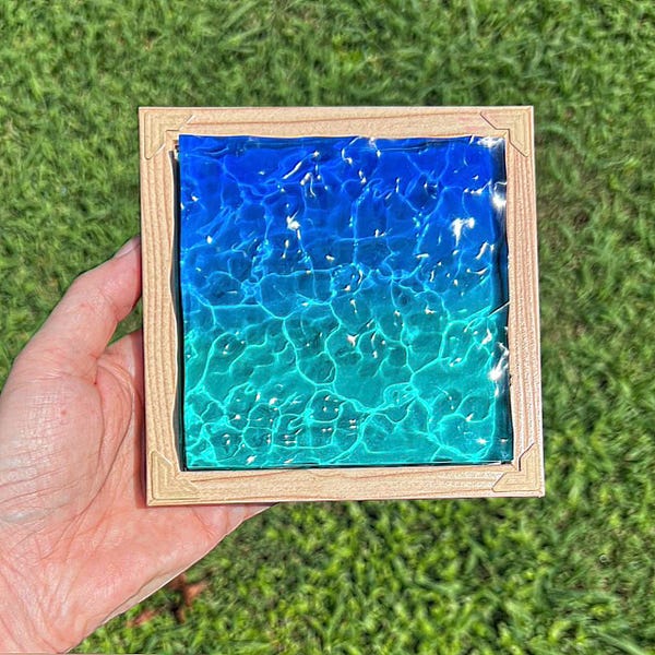 Ocean Waves Aqua Art