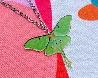 Luna Moth Necklace