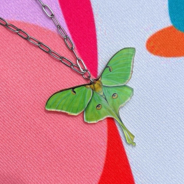 Luna Moth Necklace