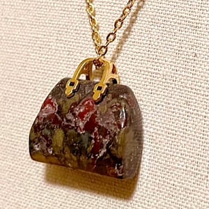 Bloodstone Purse Necklace