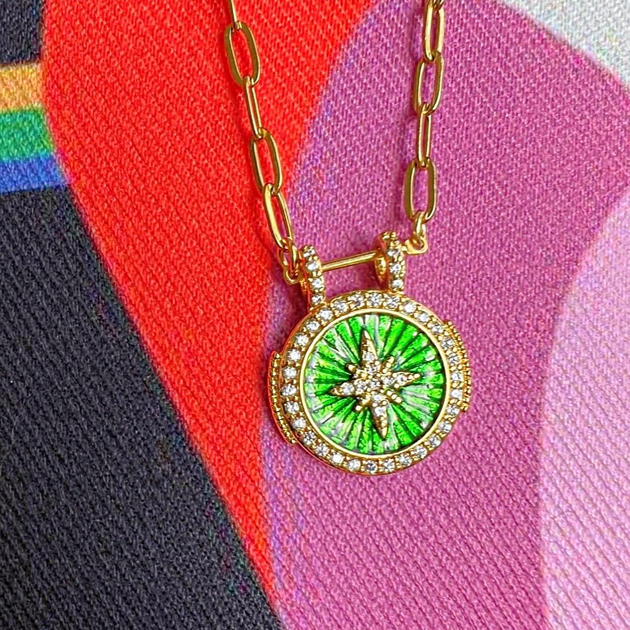 【 】グリーン×スター ネックレス ゴールド グリーンスターネックレス - Etsy 日本