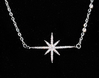   シルバースターネックレス ペンダント トップ 星 スター ゴシック シルバー925ペンダント