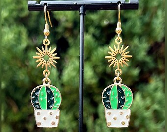 Sunshine Cactus Earrings