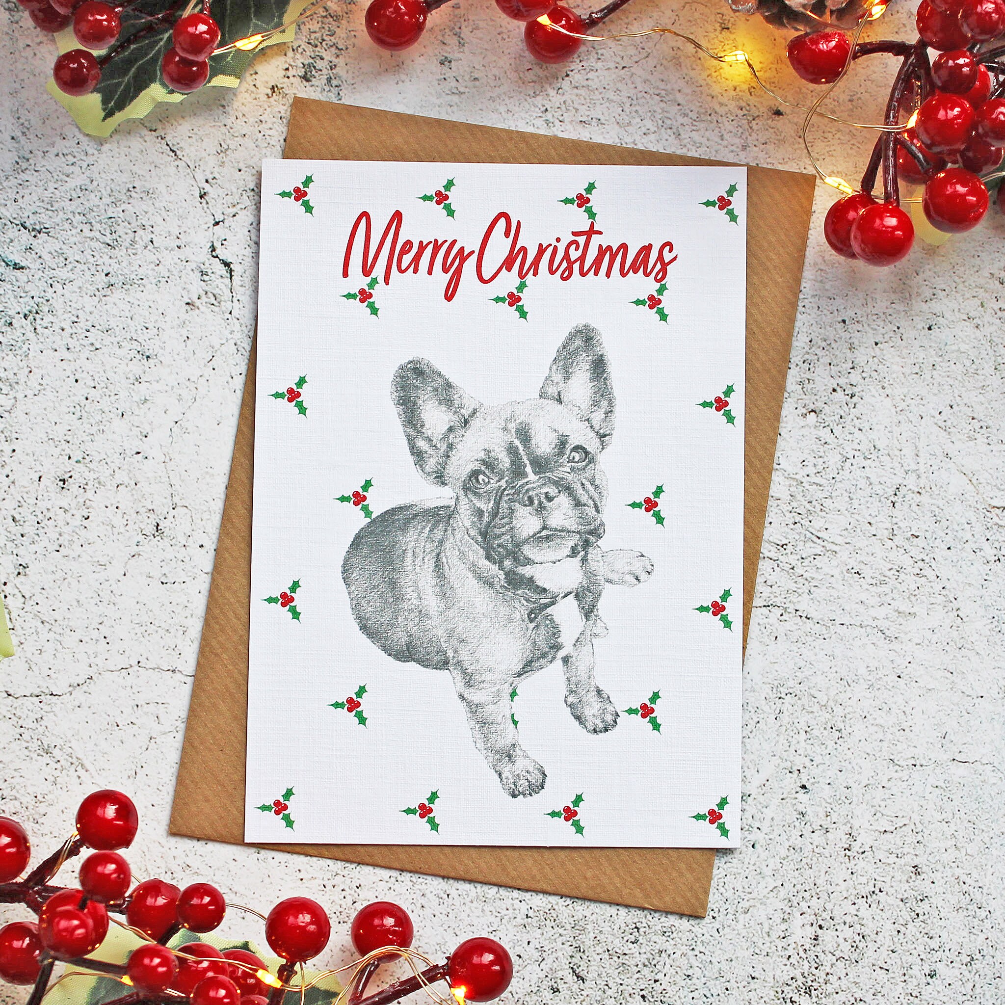 6 French Bulldog Christmas Cards 2 Designs | Etsy