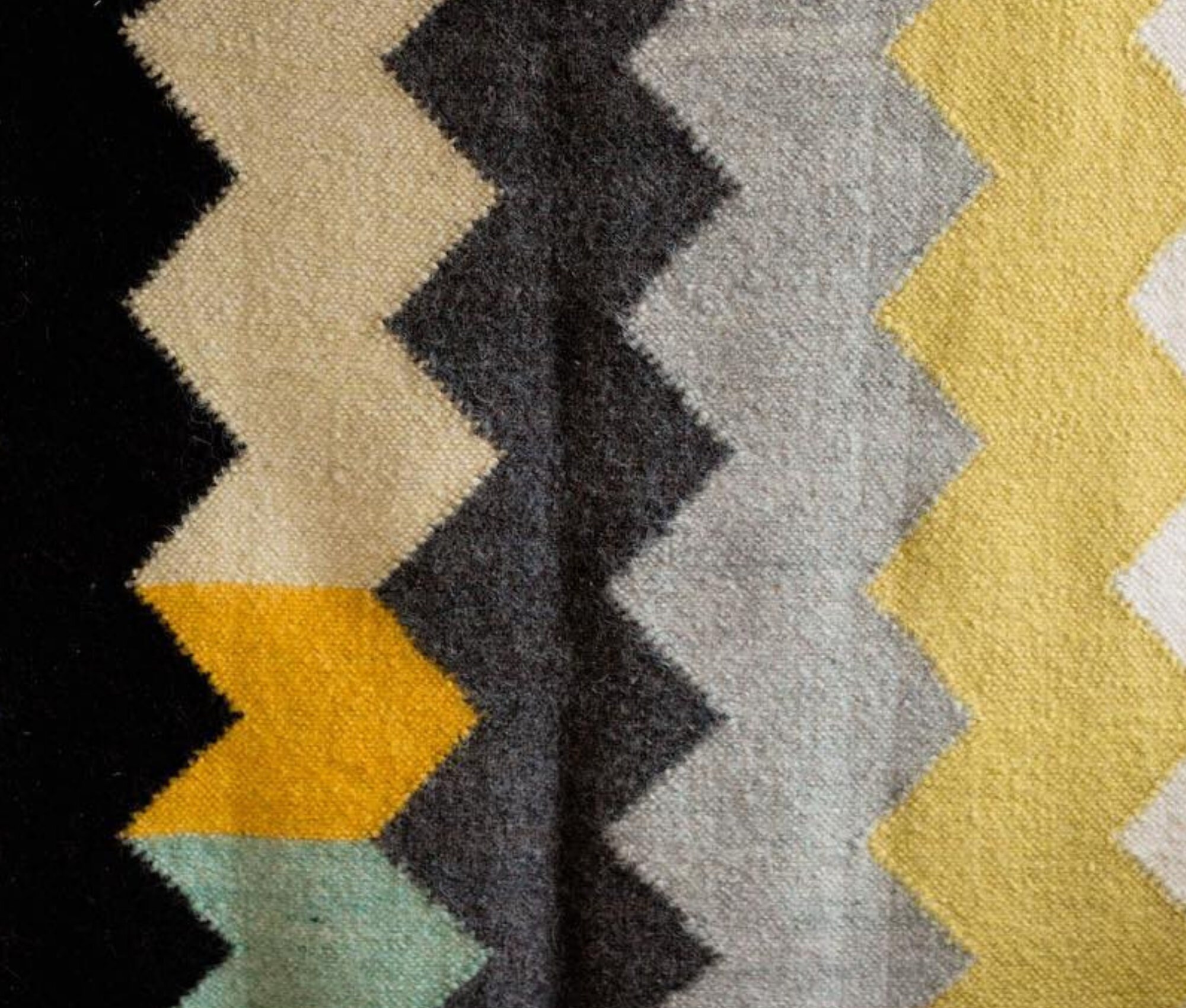 Handmade Organic Wool Rug Colourful Crankles Etsy