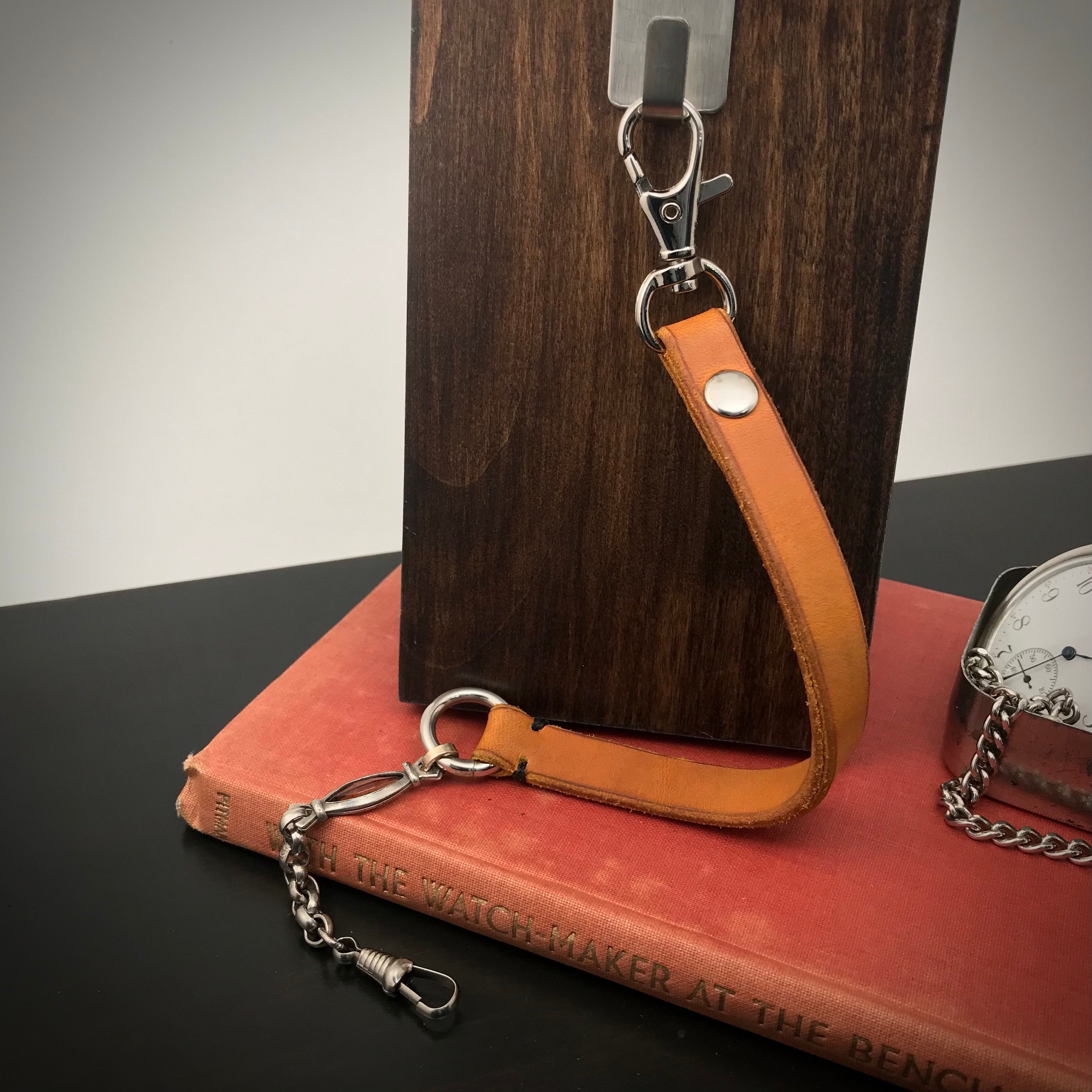 Leather Pocket Watch Lanyard/Chain Etsy