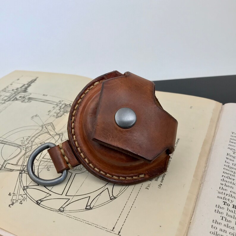 16 Size Leather Pocket Watch Holder Pouch with Belt Loop and Etsy