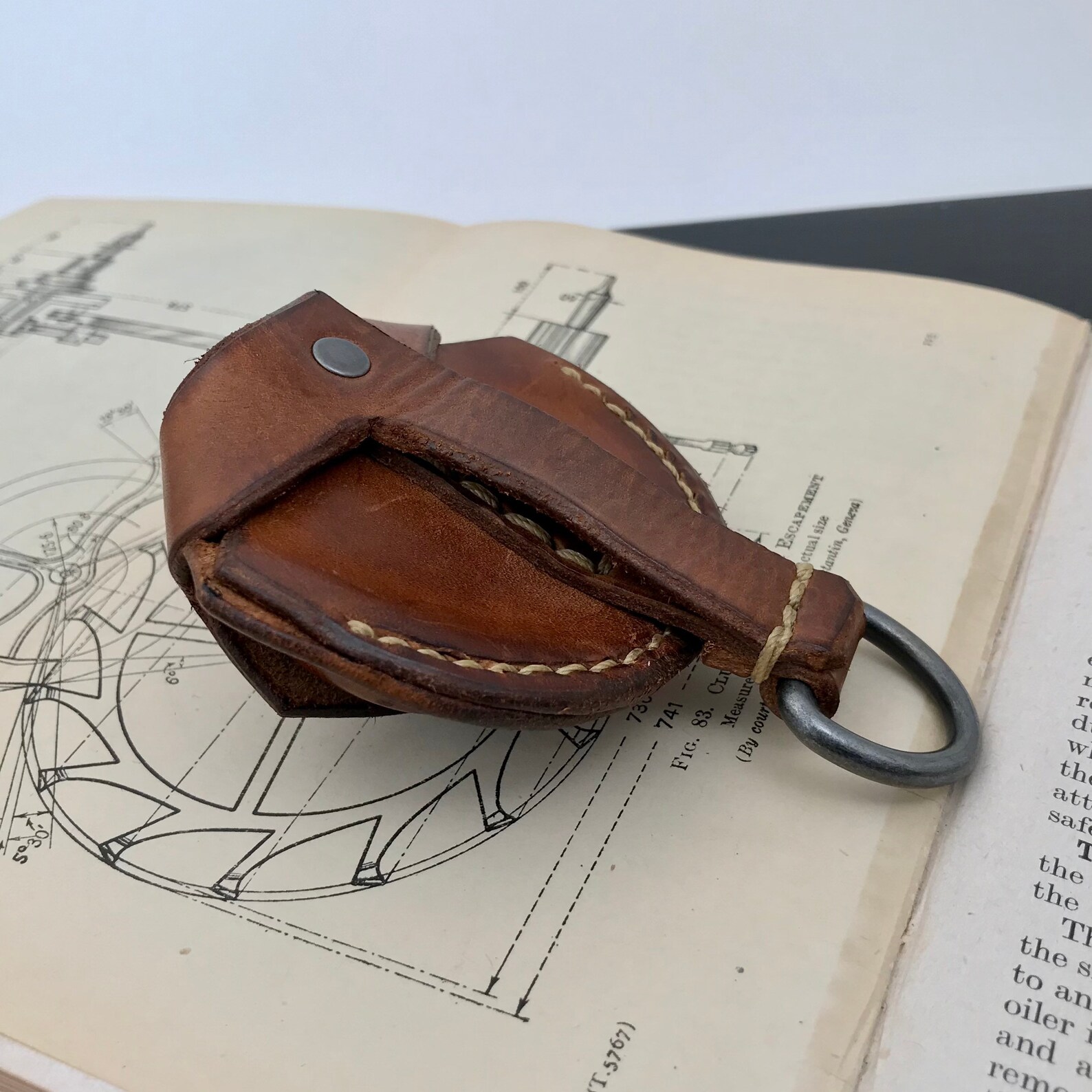 16 Size Leather Pocket Watch Holder Pouch with Belt Loop and Etsy