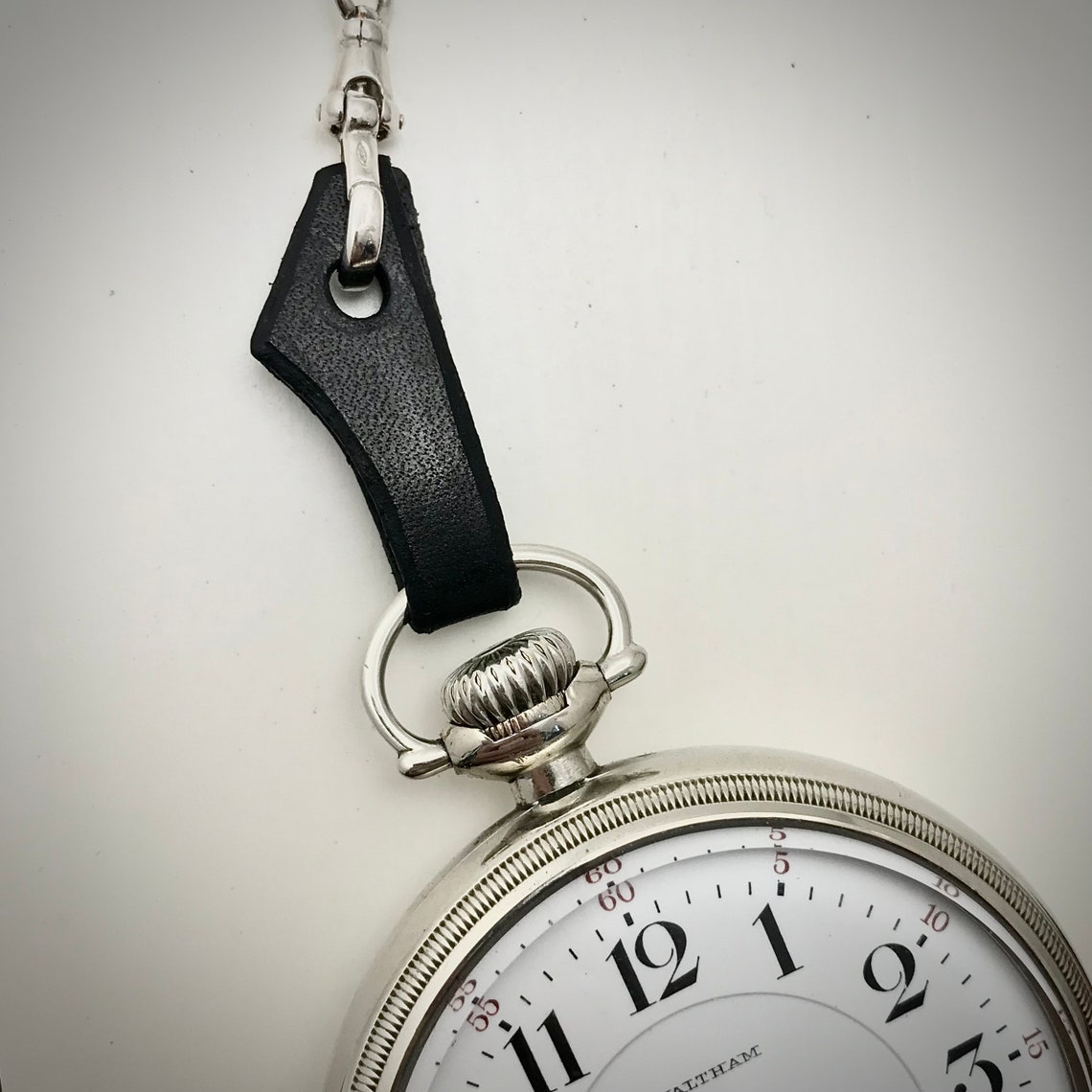 Leather Pocket Watch Bow Protector Etsy
