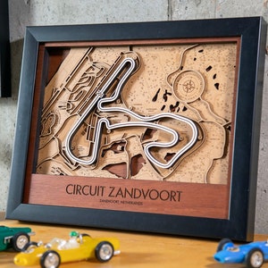 Zandvoort Dutch GP 3D Holz Track Karte Formel 1 F1 Wandkunst Anpassbar