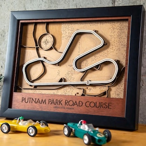 Putnam Park 3D-muurkunst met houten baankaart aanpasbaar