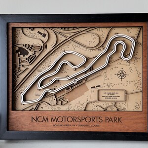 National Corvette Museum 3D Wood Track Map Motorsports Park Wall Art ...