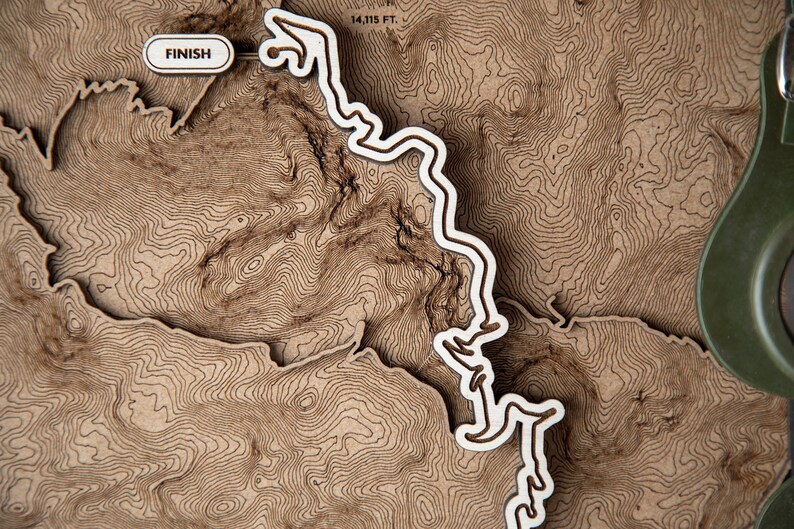 Pikes Peak International Hill Climb 3D Wood Race Course Map Etsy