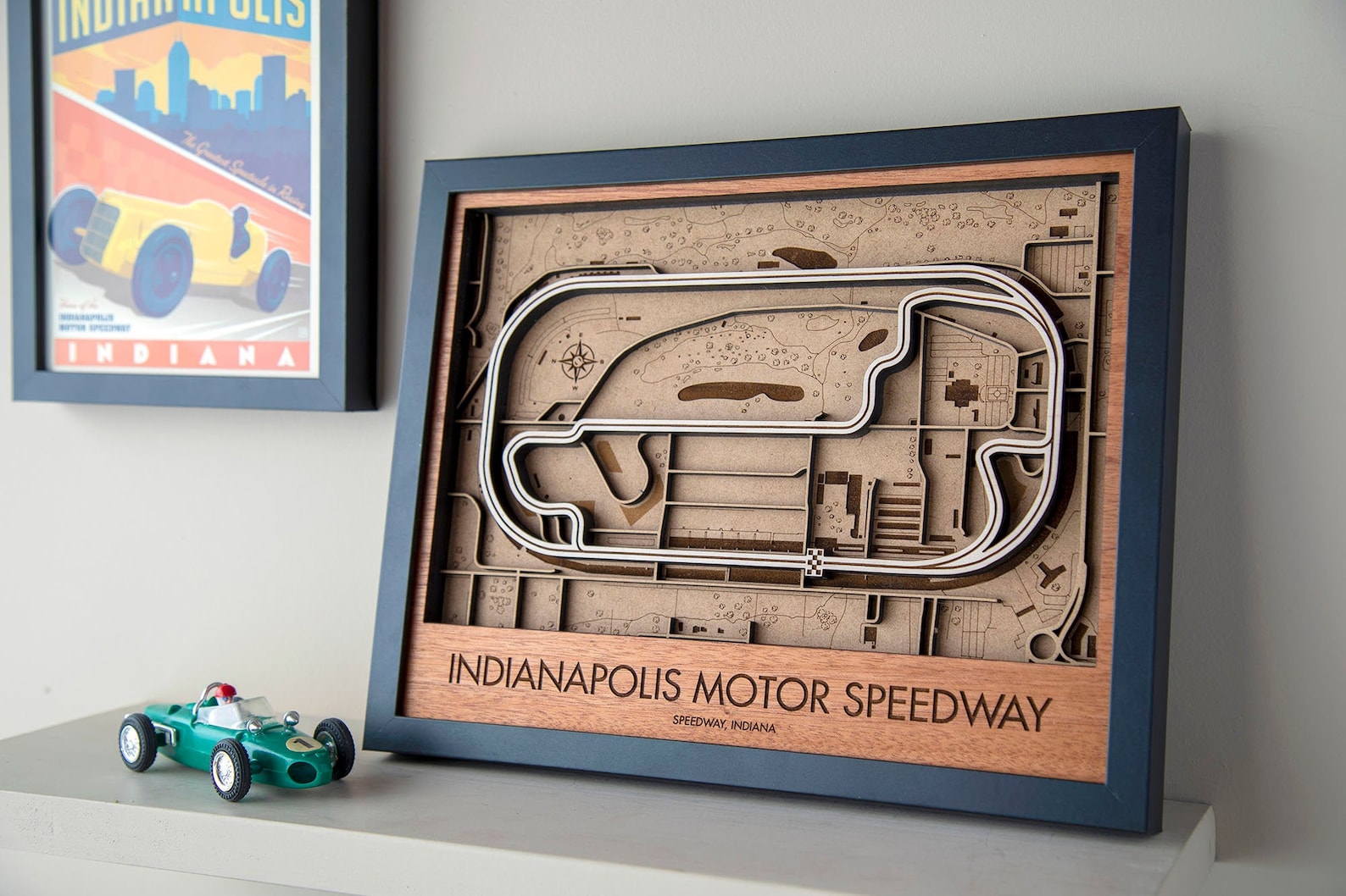 Indianapolis Motor Speedway 3D Wood Race Track Map Wall Art Etsy