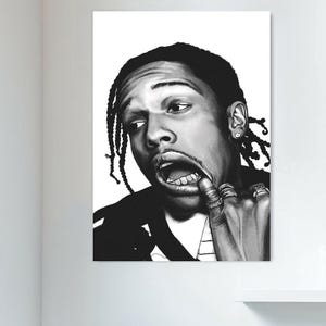 Asap Rocky Poster,Celebrities Vintage Poster,Canvas Poster,Wall Decor,Wall Art