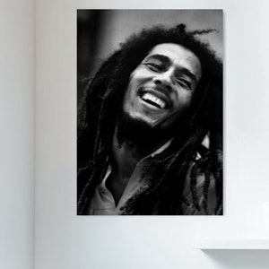 Affiche de musique de Bob Marley, affiche en toile, décoration murale, art mural