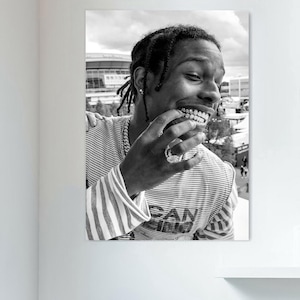 Asap Rocky Poster,Celebrities Vintage Poster,Canvas Poster,Wall Decor,Wall Art