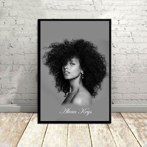 Alicia Keys,Music Poster,Canvas Poster,Wall Decor,Wall Art